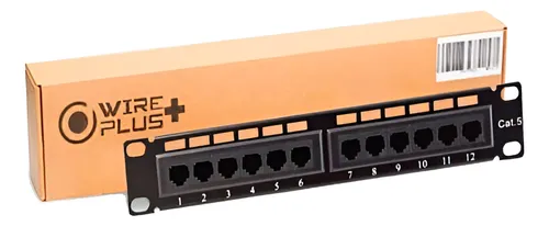 [203094] PATCH PANEL WIREPLUS+12 PUERTOS CAT5|WP-PPC5E-12