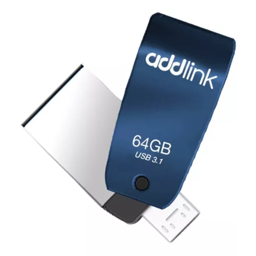 [201740] PENDRIVE ADDLINK OTG T55 64GB USB 3.1 + MICRO USB AZUL
