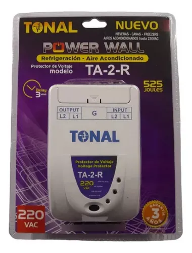 [204402] PROTECTOR DE VOLTAJE TONAL TA-2 220VAC 20 AMPER TOMA ENCHUFE PARA REFRIGERACION EN GENERAL