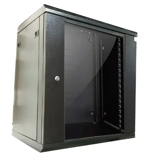 [204147] RACK DE PARED CERRADO CON PUERTA DE VIDRIO STC 12 UNIDADES STC-R-WMC-6060-12U