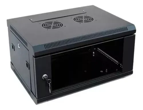 [203188] RACK DE PARED CERRADO FIJO 4U CON PUERTA DE VIDRIO METALNET