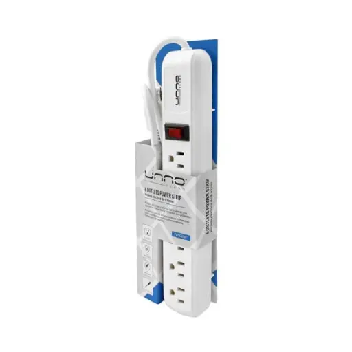 [201404] REGLETA UNNO TEKNO 6 TOMAS 120V PROTECCION CONTRA PICO Y SOBRECARGAS BLANCA PW5081WT