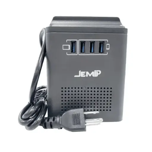 [204162] REGULADOR DE CORRIENTE JEMIP JP-AVR79-600 AVR 600VA | 300W | 12V-60HZ | 4USB | 4 TOMAS