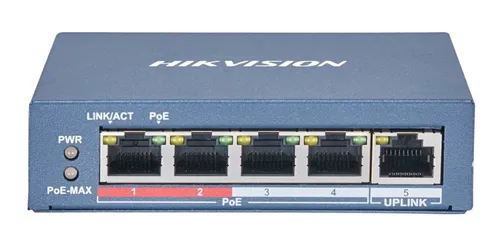 [202916] SWITCH DE ESCRITORIO DE 5 PUERTOS 10 DS-3E0105P-E|M | 100 MBPS, 4 POE