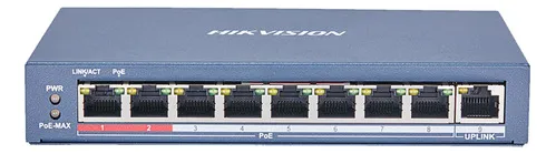 [202919] SWITCH NO ADMINISTRABLE 8 PUERTOS RJ45 DS-3E0109P-E|M | LARGA DISTANCIA 250 MTS | POE