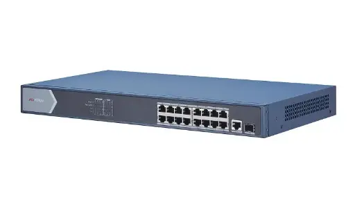 [202923] SWITCH POE+ HIKVISION 16 PUERTOS GIGABIT DS-3E0518P-E|M 2 PUERTOS GIGABIT UPLINK | NO ADMINISTRABLE | 125 WATTS