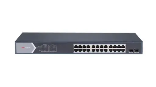 [202924] SWITCH POE+HIKVISION 24 PUERTOS GIGABIT DS-3E0526P-E|M 2 PUERTOS GIGABIT UPLINK | NO ADMINISTRABLE | 225 WATTS