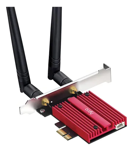 [204039] TARJETA DE RED CUDY WE3000S WIFI 6E BLUETOOTH 5.2 PCI EXPRESS GIGABIT AX5400 2 ANTENAS
