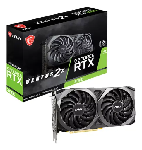 [202116] TARJETA DE VIDEO MSI VENTUS RTX3060 12GB GDDR6 DUAL FAN