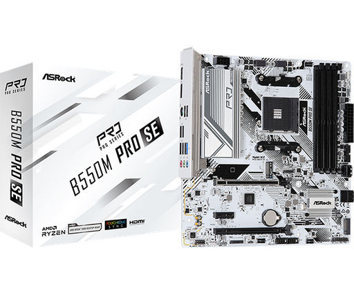 [203993] TARJETA MADRE ASROCK B550M-PRO-SE SOCKET AM4 4XDR4 | 4XSATA | M2 | 6XPCIE | 6 USB 3.0 | HDMI | DP