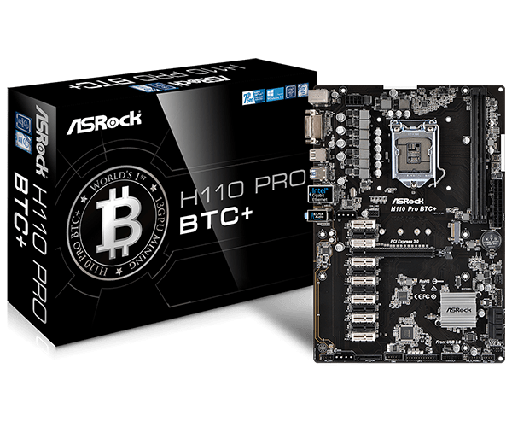 [202065] TARJETA MADRE ASROCK H110 PRO BTC+ LGA1151 6TA 7MA GEN