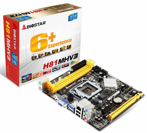 [200968] TARJETA MADRE BIOSTAR H81MHV3 1150 DDR3 HDMI