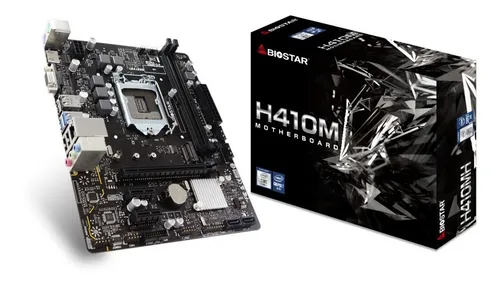 [201910] TARJETA MADRE BIOSTAR INTEL H410MH LGA 1200 10MA GEN 2XDDR4 2933 SATA M.2 VGA HDMI