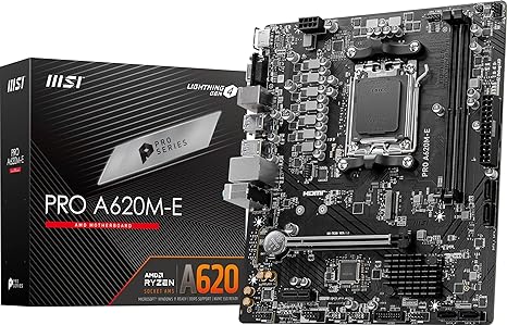 [203535] TARJETA MADRE MSI A620M-E PRO SOCKET AM5 RYZEN 8000|7000 2XDDR5 6X USB 3.0 4X SATA 6G M.2 PCI-E X16