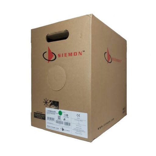 [203921] CABLE UTP SIEMONS CAT6 E2 GRIS 100% COBRE 305 METROS CERTIFICADO 9C6M4-E2-RXA