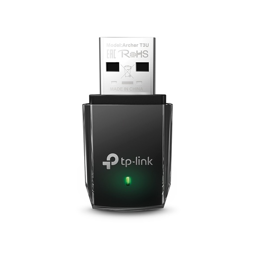 [202038] ADAPTADOR MINI TPLINK T3U AC1300 USB 3.0 WIFI 1267MBPS DUALBAND MU-MIMO                                                             