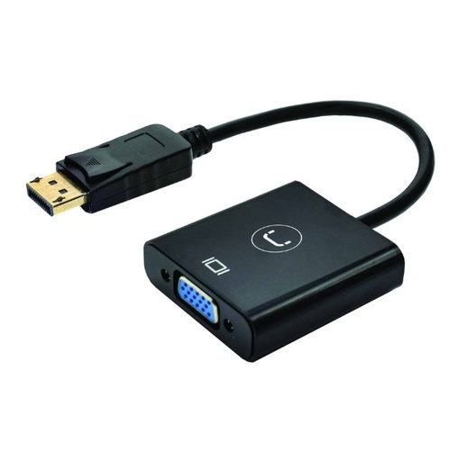 [201723] ADAPTADOR UNNO TEKNO DISPLAY PORT MACHO A VGA HEMBRA AD3006BK