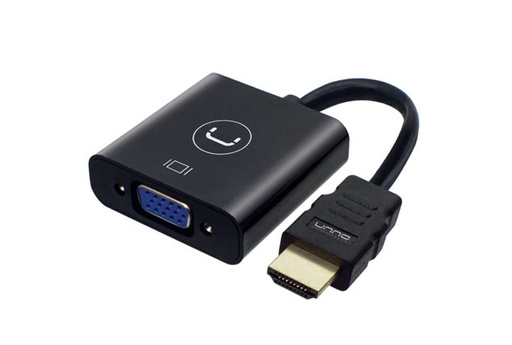 [201722] ADAPTADOR UNNO TEKNO HDMI MACHO VGA HEMBRA AD4202BK