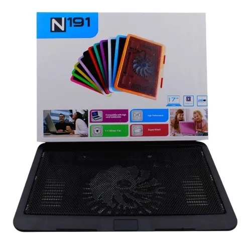 [204513] BASE DE ENFRIAMIENTO PARA LAPTOPS OEM HASTA 17" 1 FANCOOLER USB COLORES VARIOS N191