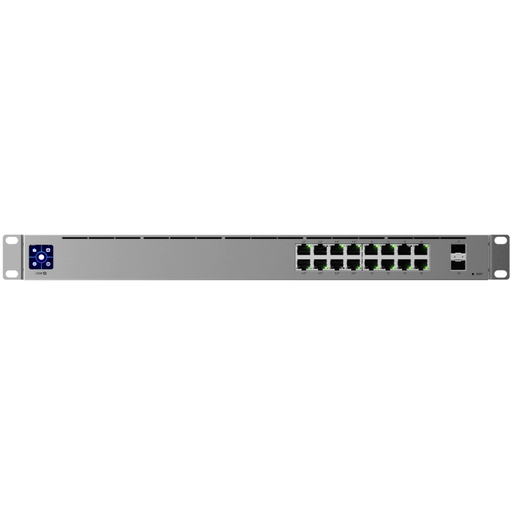 [204541] USW-16-POE UBIQUITI SWITCH UNIFI 16 PUERTOS POE 32W GIGABIT + 2 SFP PANTALLA TOUCH CONMUTACION HASTA 36GPS