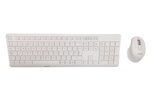 [204600] KIT TECLADO Y MOUSE JEMIP AVANT GARDE INALAMBRICO 1600DPI 3 BOTONES USB ESPAÑOL BLANCO