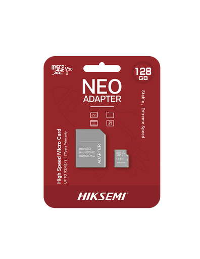 [204620] MEMORIA MICRO SD HIKVISION 128GB HIKSEMI CLASE 10 UHS-I CON ADAPTADOR HS-TF-C1-128G