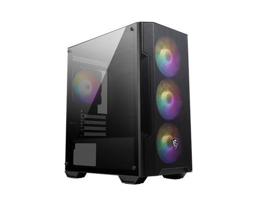 [204640] CASE GAMER MSI MAG FORCE M100A ATX | 3X USB | 1 HD AUDIO | 4X FAN 120MM | RGB | ACRILICO NEGRO