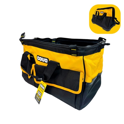 [H13105] MALETIN PARA HERRAMIENTAS COVO ALTA RESISTENCIA 40CM X 26CM X 28CM AMARILLO | NEGRO CV-TB-3