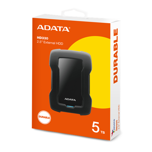 [204700] DISCO DURO EXTERNO ADATA 5TB HD330 | USB 3.2 | DURABLE NEGRO AHD330-5TU31-CBK