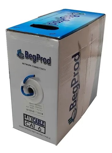 [204702] CABLE UTP BEGPROD CAT 6 70|30 BIMETALICA 305MTS AZUL|GRIS