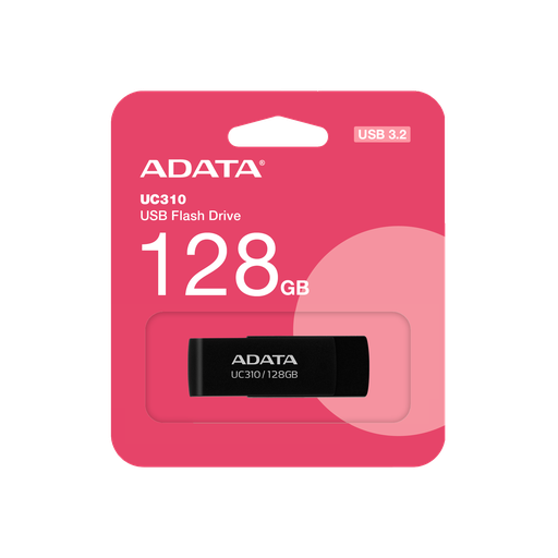 [204807] PENDRIVE FLASH DRIVE ADATA 128GB USB 3.2 GEN 1 COLOR NEGRO| UC-310-128G-RBK