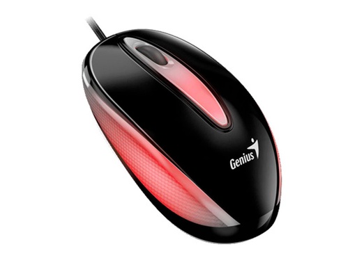 [204819] MOUSE GENIUS DX-MINI | 1000DPI | 3 BOTONES | AMBIDIESTRO | RGB LED | USB NEGRO