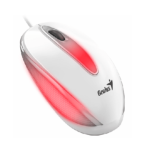 [204820] MOUSE GENIUS DX-MINI | 1000DPI | 3 BOTONES | AMBIDIESTRO | RGB LED | USB BLANCO