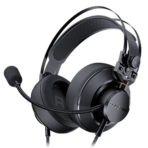 [204828] AUDIFONOS CON MICROFONO COUGAR GAMING VM410 CLASSIC | 3.5MM | RGB | MULTIPLATAFORMA | USB | NEGRO | CANCELACION DE RUIDO