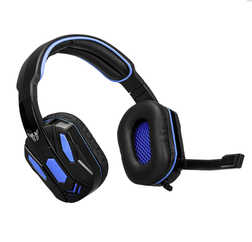 [204829] AUDIFONOS CON MICROFONO ARGOM GAMING COMBAT | USB 2.0 | NEGRO-AZUL | ARG-HS-2845BK