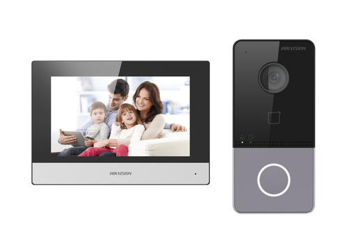 [204854] KIT DE VIDEO PORTERO IP HIKVISION POE DS-KIS603-P LLAMADA A APP DE SMARTPHONE (HIKCONNET) CAMARA 2MP | WIFI